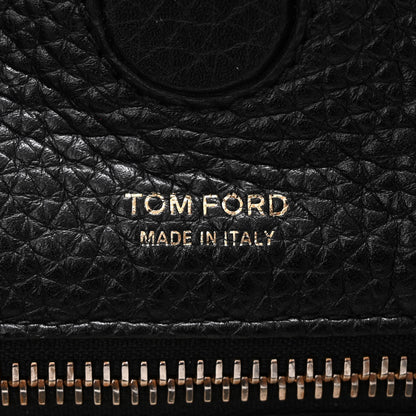 Tom Ford Pebbled Calfskin Large Alix Padlock Zip Hobo Bag Black 7 of 15