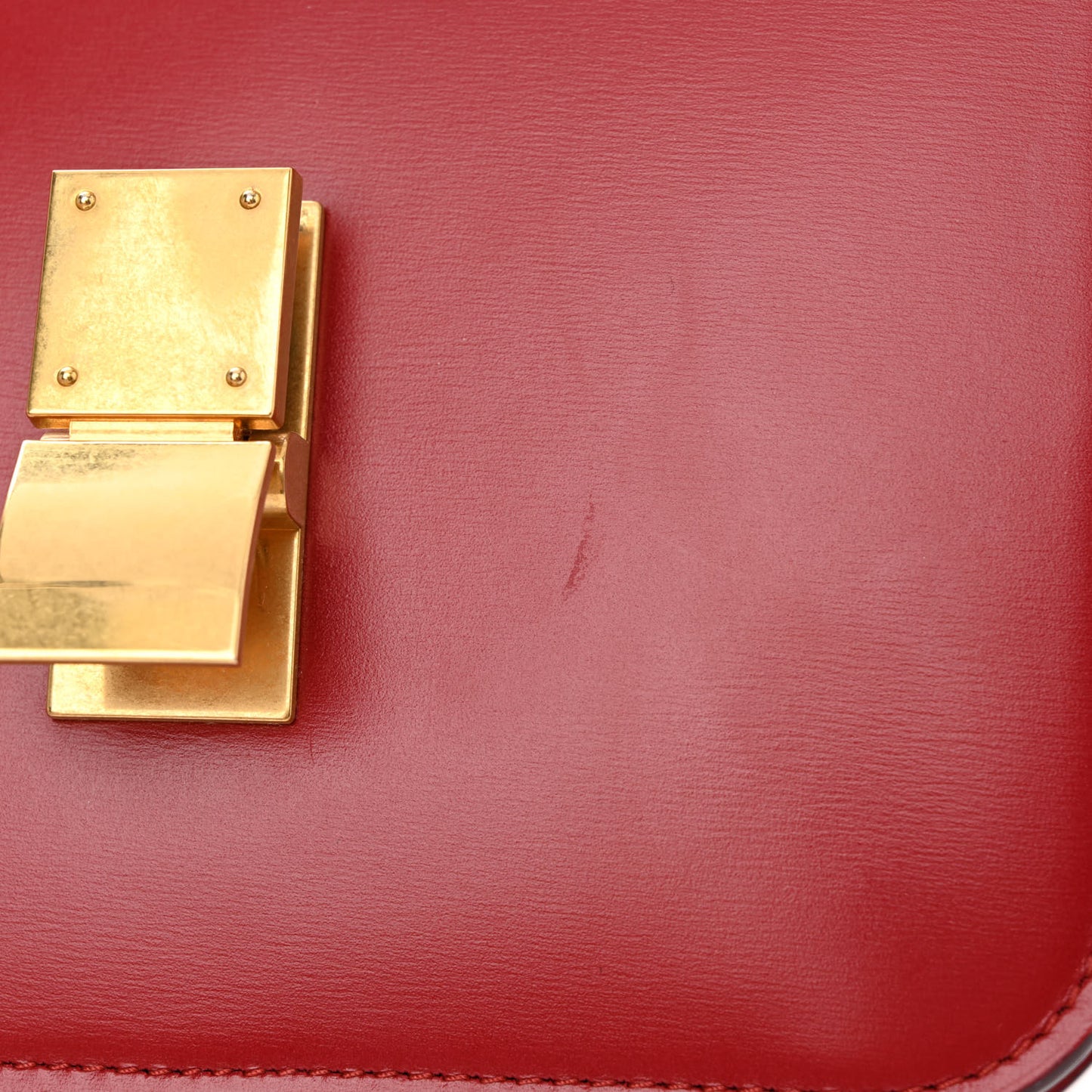 Box Calfskin Teen Classic Box Flap Bag Red