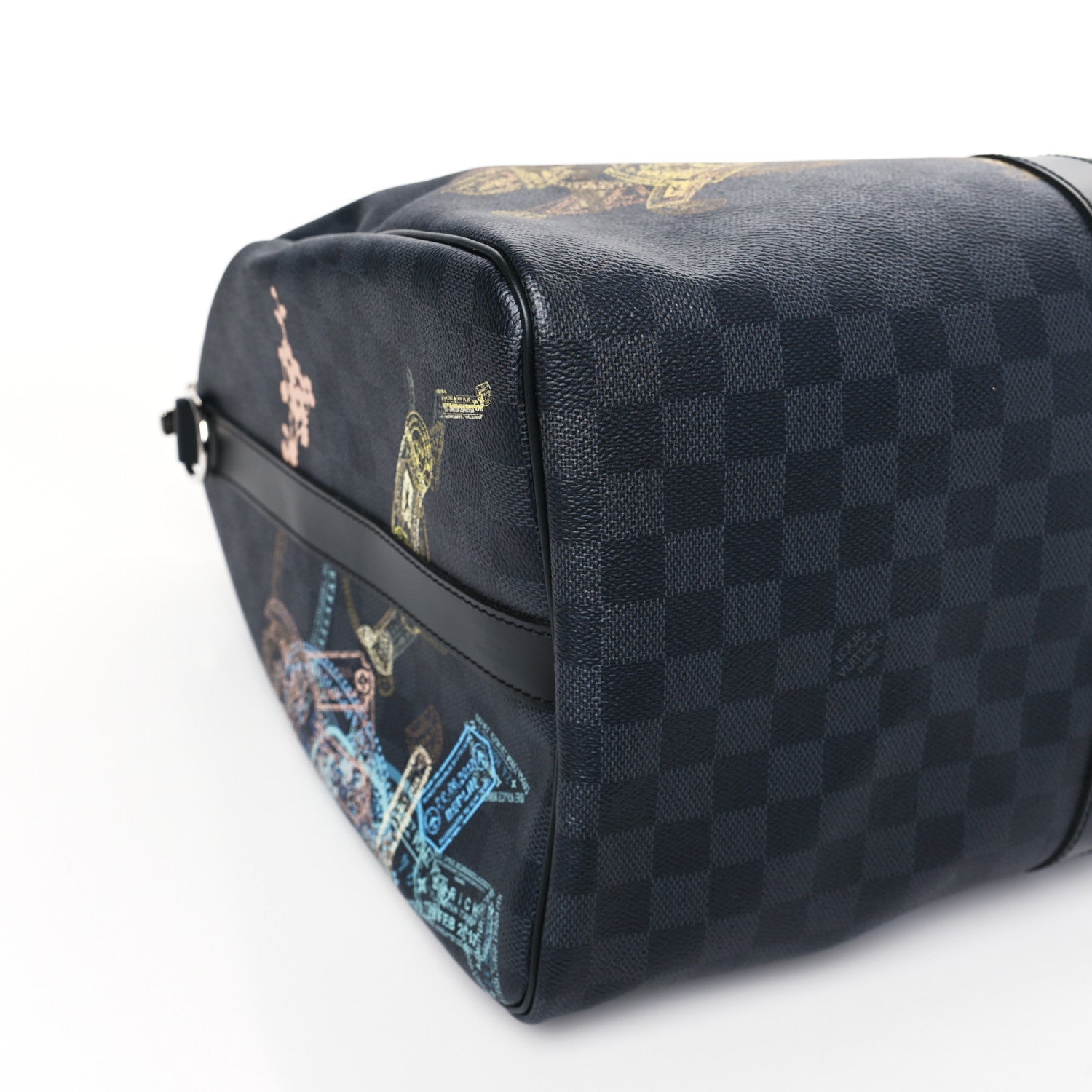 Louis Vuitton Damier Graphite Stamps Keepall Bandouliere 50 6 of 8