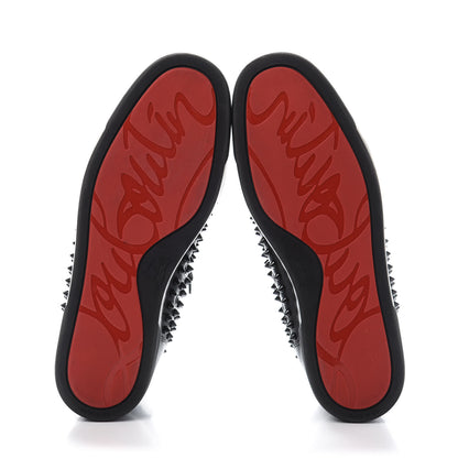 Christian Louboutin Calfskin Mens Louis Spikes Flat Sneakers 43 Black 5 of 8