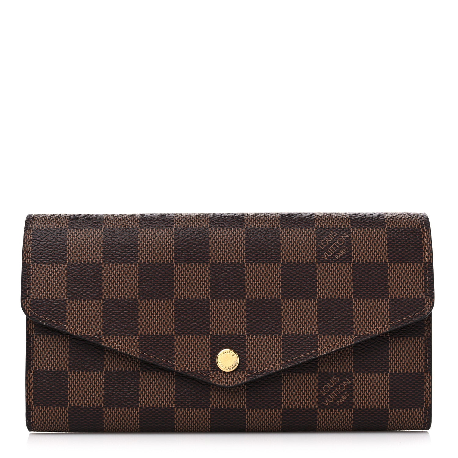 Louis Vuitton Damier Ebene Sarah Wallet NM Rose Ballerine 1 of 12