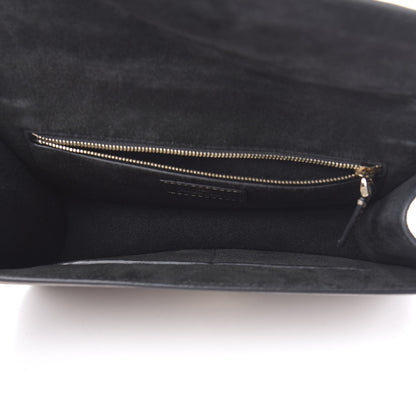 Valentino Garavani Metallic Vitello Medium Glam Lock Rockstud Flap Sasso 5 of 9