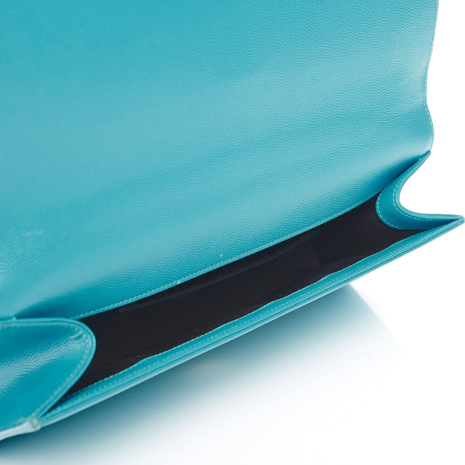 Saint Laurent Grain De Poudre Classic Monogram Clutch Turquoise 5 of 9