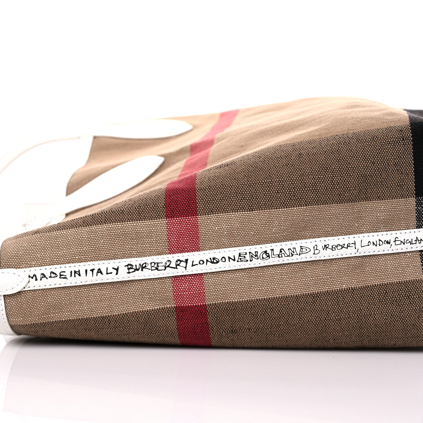 Coated Canvas Medium Reversible Doodle Tote White