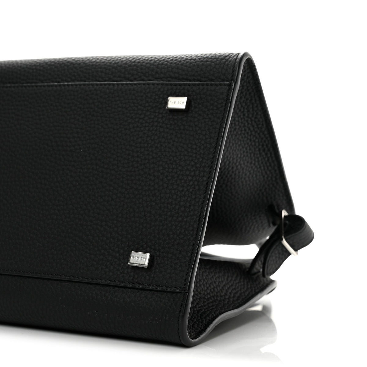 The Row Grained Calfskin Soft Margaux 10 Bag Black 9 of 10