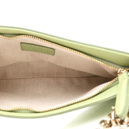 Gucci GG Grainy Calfskin Emblem Super Mini Shoulder Bag Sage Leaf 5 of 11