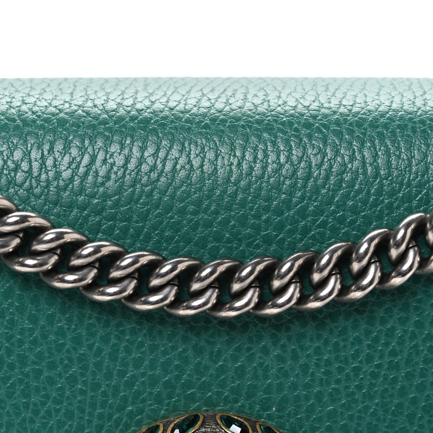Dollar Calfskin Crystal Small Dionysus Shoulder Bag Emerald