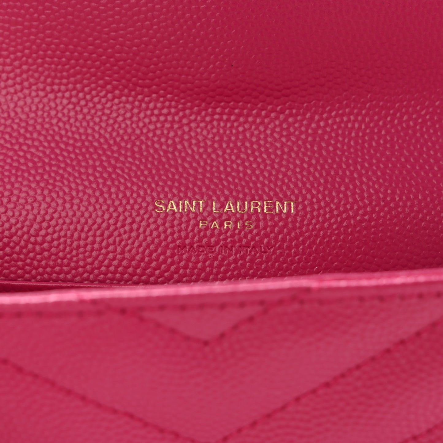 Grain De Poudre Matelasse Chevron Small Monogram Envelope Wallet Bubblegum