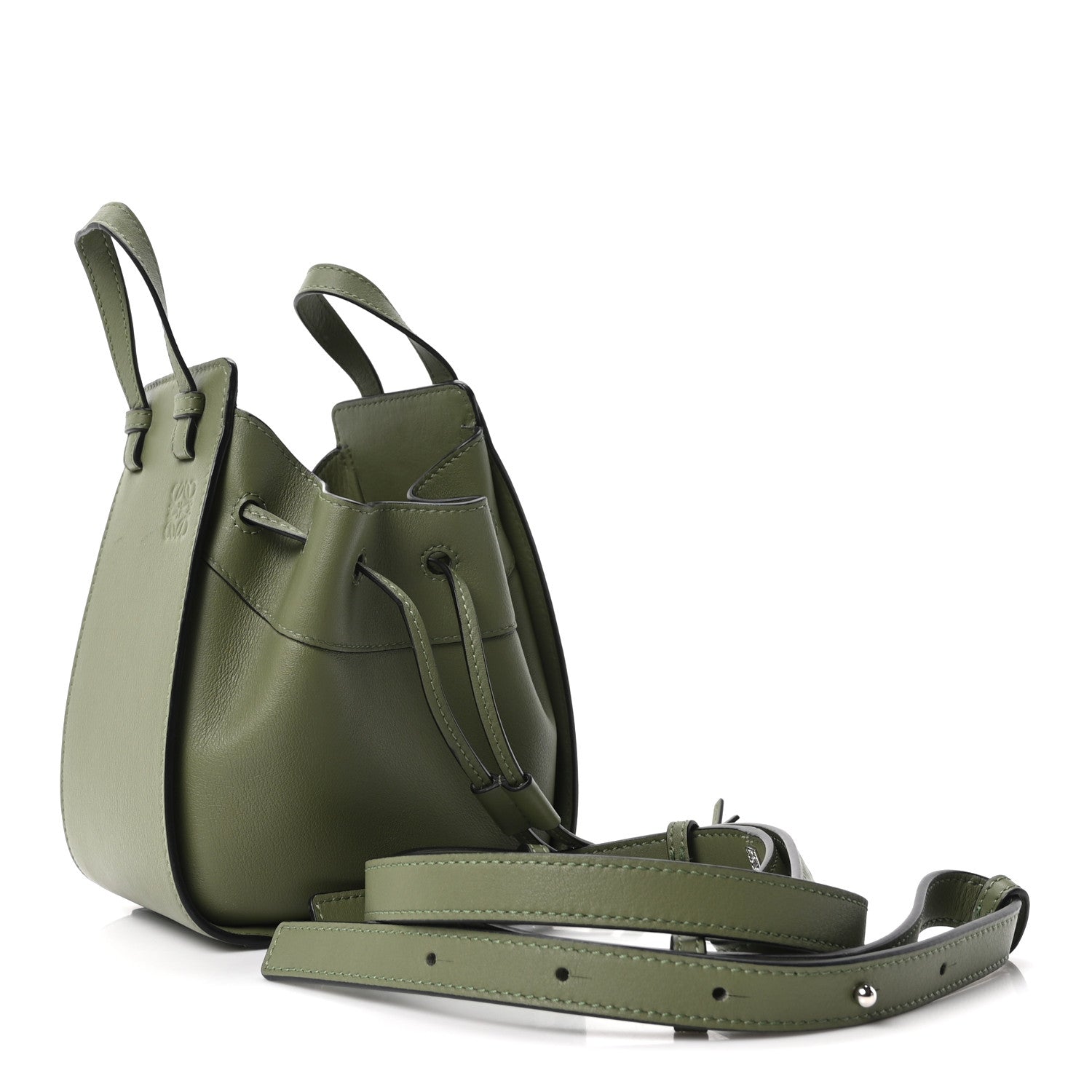 Loewe Calfskin Mini Hammock Shoulder Bag Avocado 3 of 10
