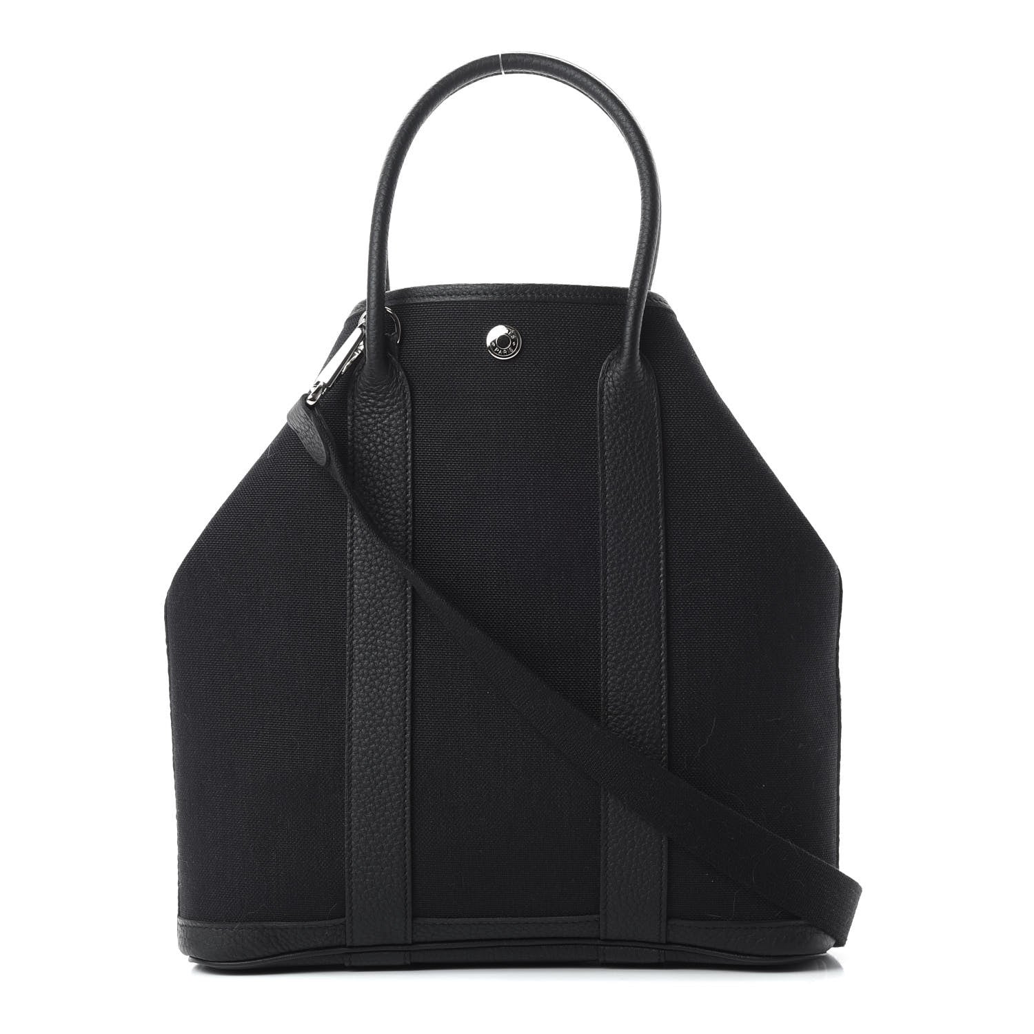 Hermes Toile Militaire Negonda Garden File PM Black 1 of 11
