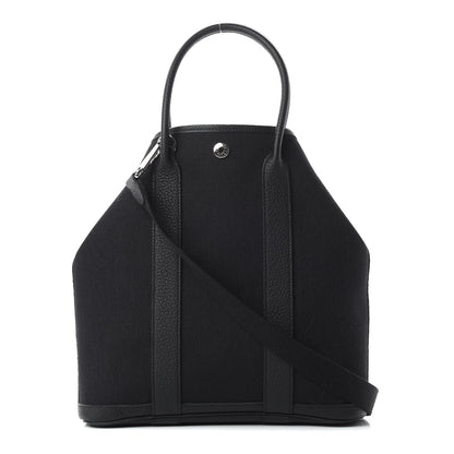 Hermes Toile Militaire Negonda Garden File PM Black 1 of 11
