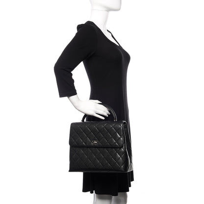 Chanel Caviar Quilted Jumbo Kelly Flap Black 2 of 12