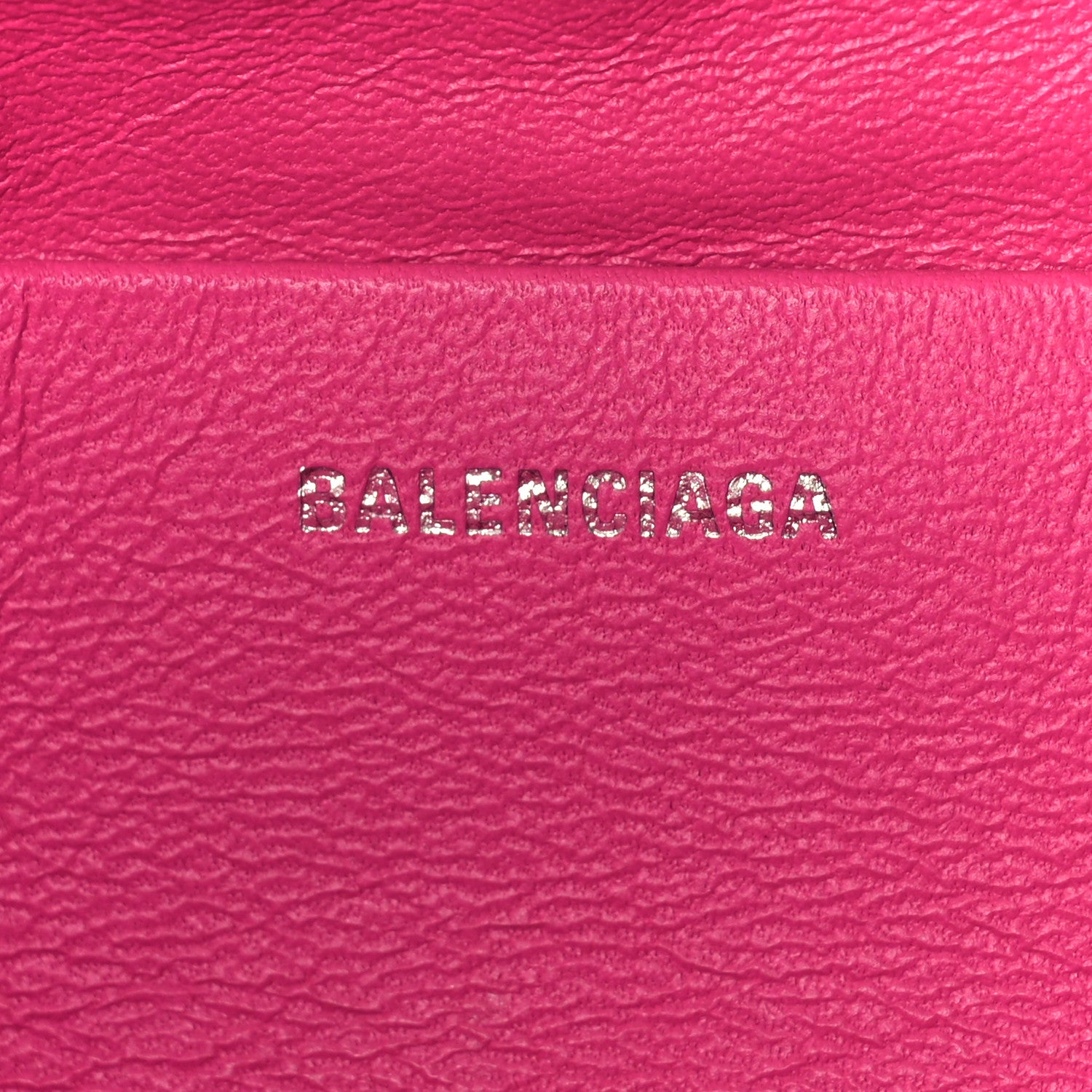 Balenciaga Faux Fur Curve Clutch Acid Fuchsia 6 of 8