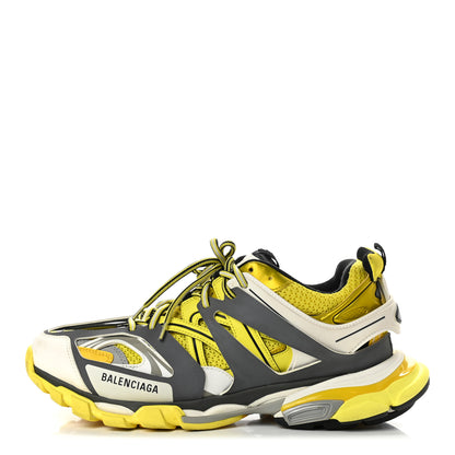 Balenciaga Mesh Nylon Mens Track Sneakers 45 Yellow Black White 1 of 8