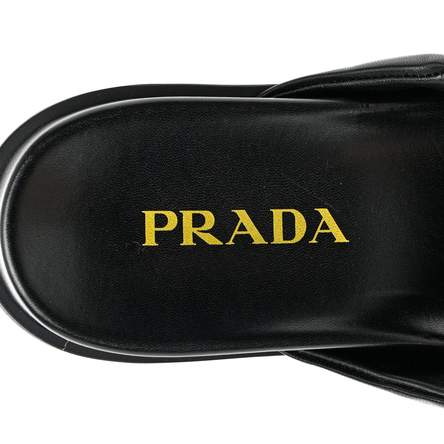 Nappa Logo Quilted Criss Cross Slide Sandals 40 Black