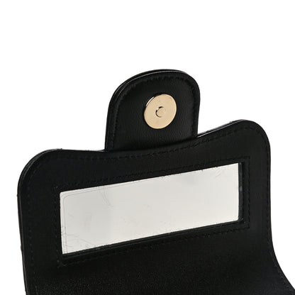 Chanel Lambskin Quilted Top Handle Flap Clutch With Chain Black 8 of 12