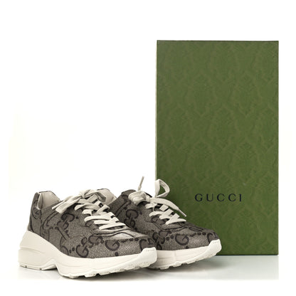 Gucci Maxi GG Supreme Monogram Gucci 100 Womens Rhyton Sneakers 37.5 Beige Ebony 12 of 12