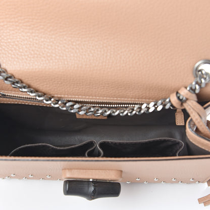 Gucci Calfskin Studded Medium Miss Bamboo Shoulder Bag Camelia 4 of 8