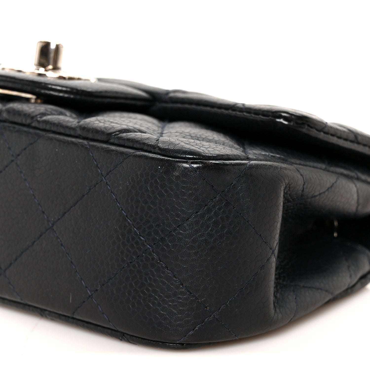 Chanel Caviar Quilted Extra Mini Flap Blue 11 of 11