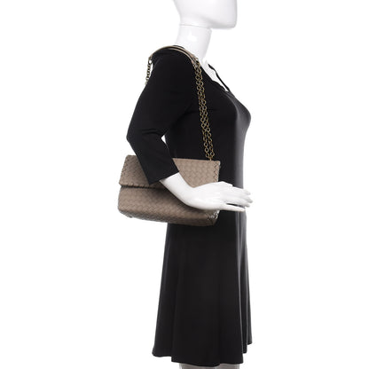 Bottega Veneta Nappa Intrecciato Small Olimpia Shoulder Bag Steel 2 of 9