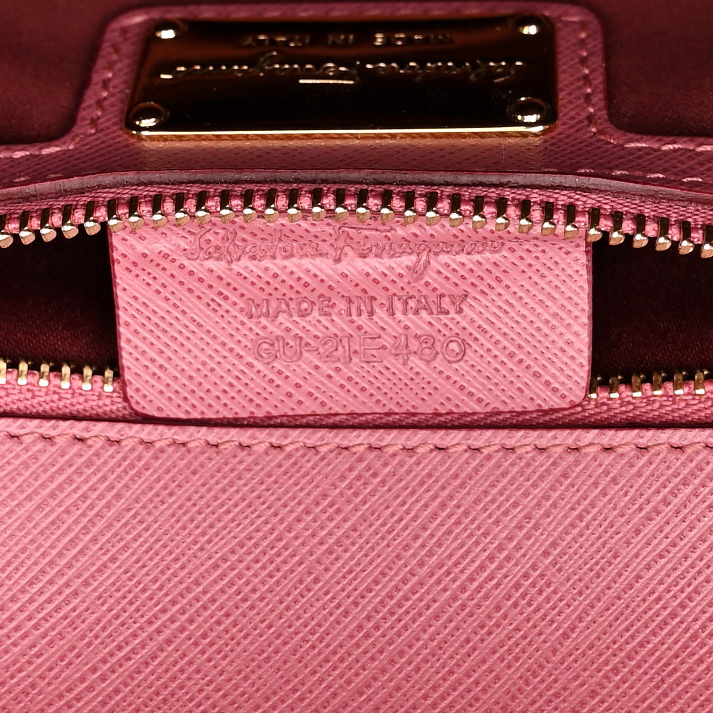 Printed Calfskin Ginny Shoulder Bag Griotte