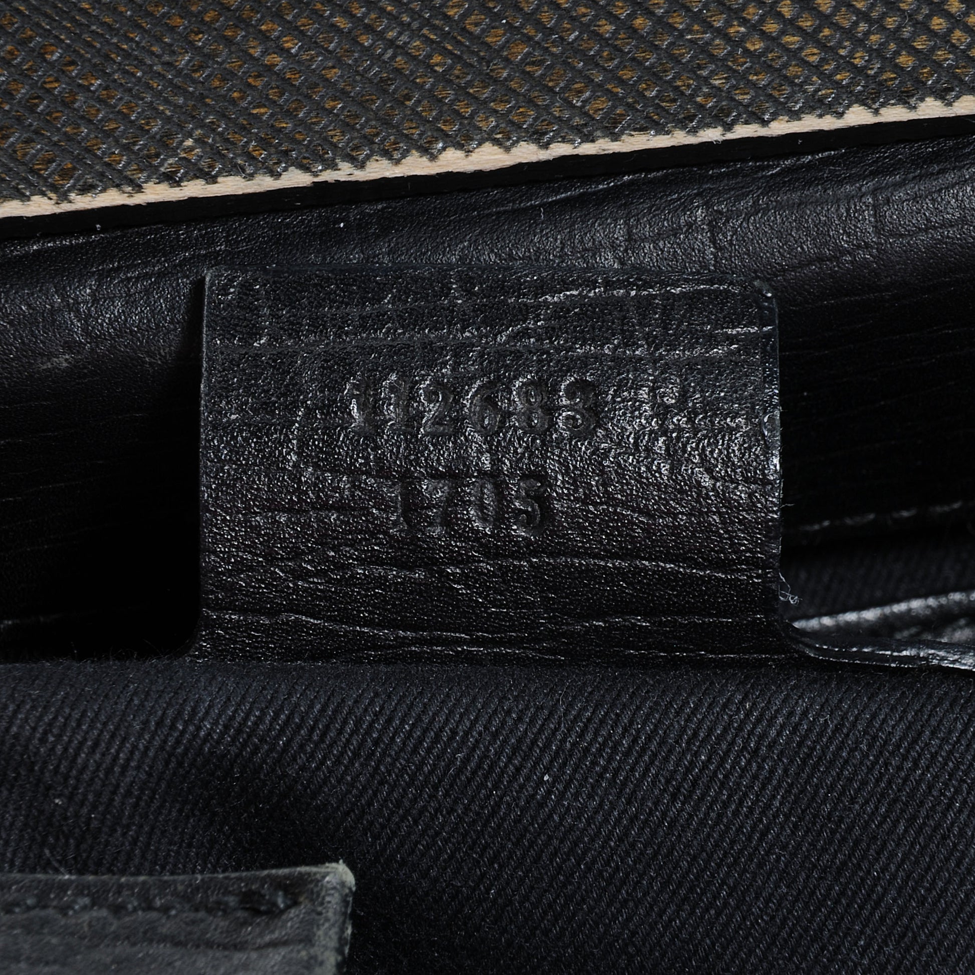 Gucci Monogram Wood Handle Frame Doctor Bag Black 7 of 7