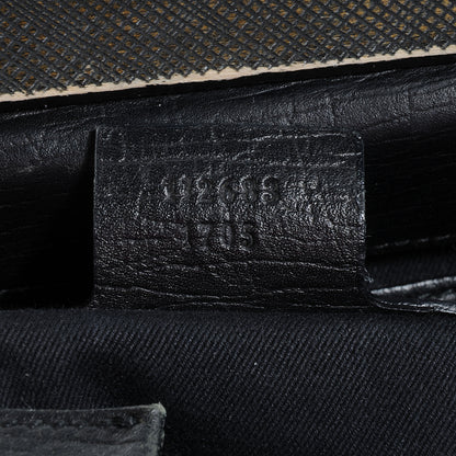 Gucci Monogram Wood Handle Frame Doctor Bag Black 7 of 7