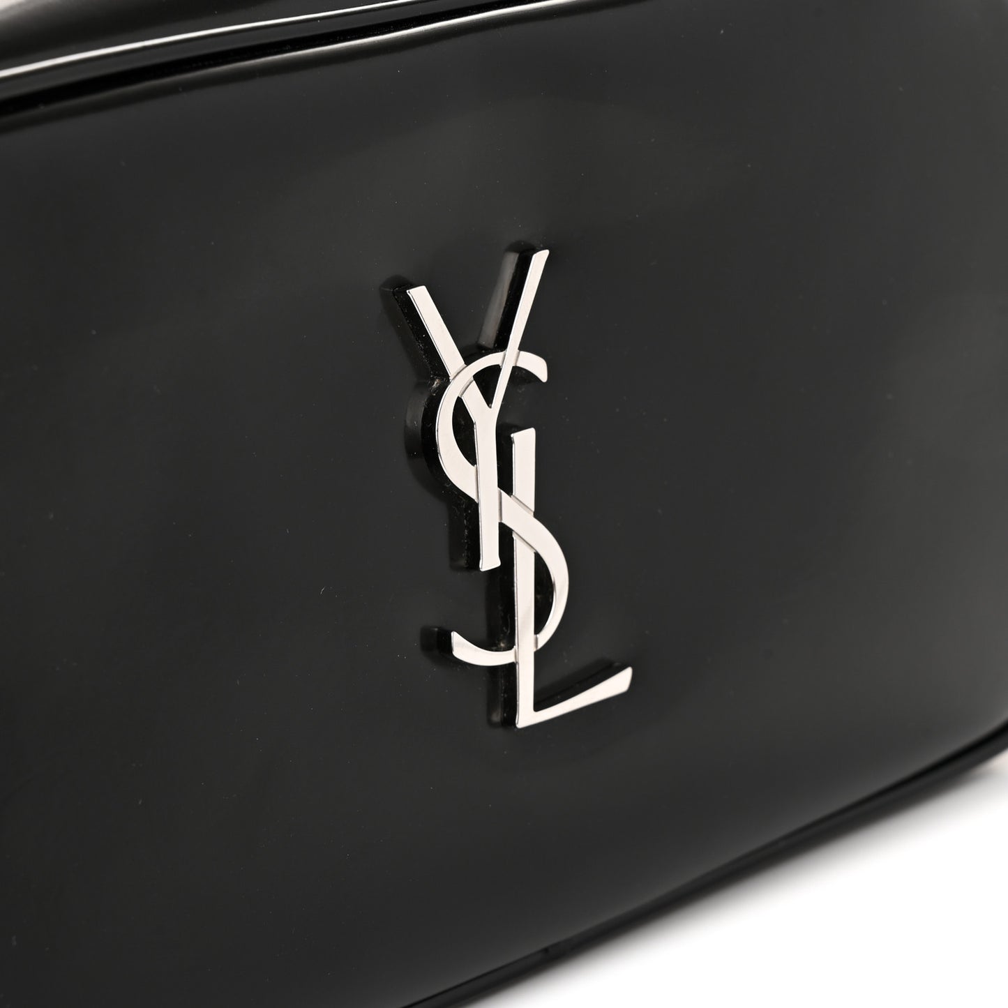 Shiny Calfskin Monogram Mini Lou Camera Bag Black