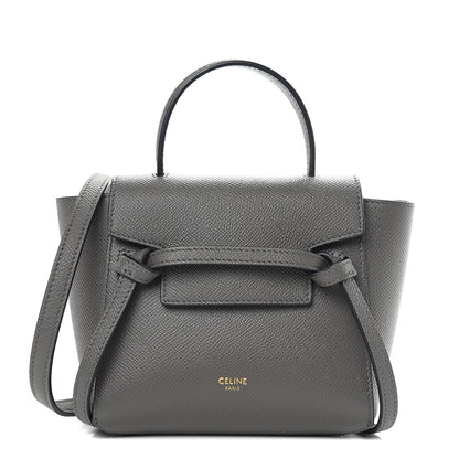 Celine Grained Calfskin Pico Belt Bag Grey 1 of 9