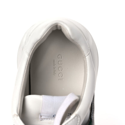 Gucci Demetra Web Womens Rhyton Cut Out Sneakers 39.5 Great White Grey 7 of 8