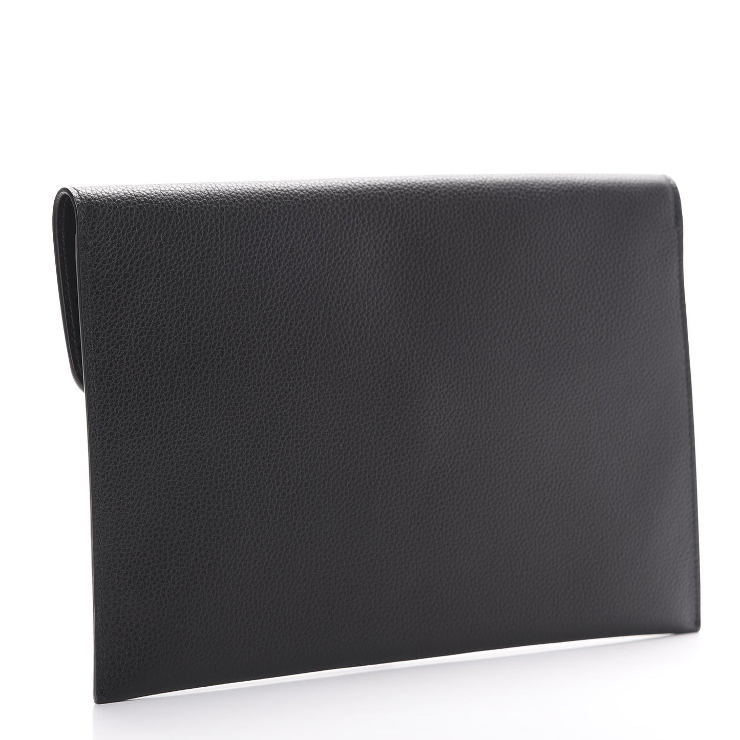 Calfskin Skull Envelope Clutch Black