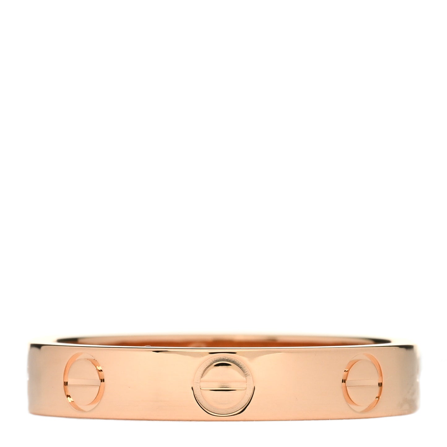 18K Pink Gold 3.5mm LOVE Wedding Band Ring 54 6.75