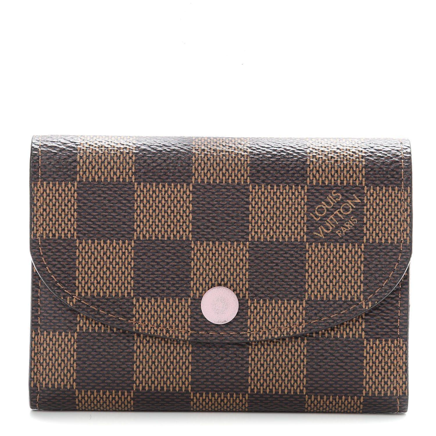 Louis Vuitton Damier Ebene Rosalie Coin Purse Rose Ballerine 1 of 9