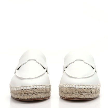 Hermes Calfskin Womens Trip Espadrilles 37 White 2 of 8