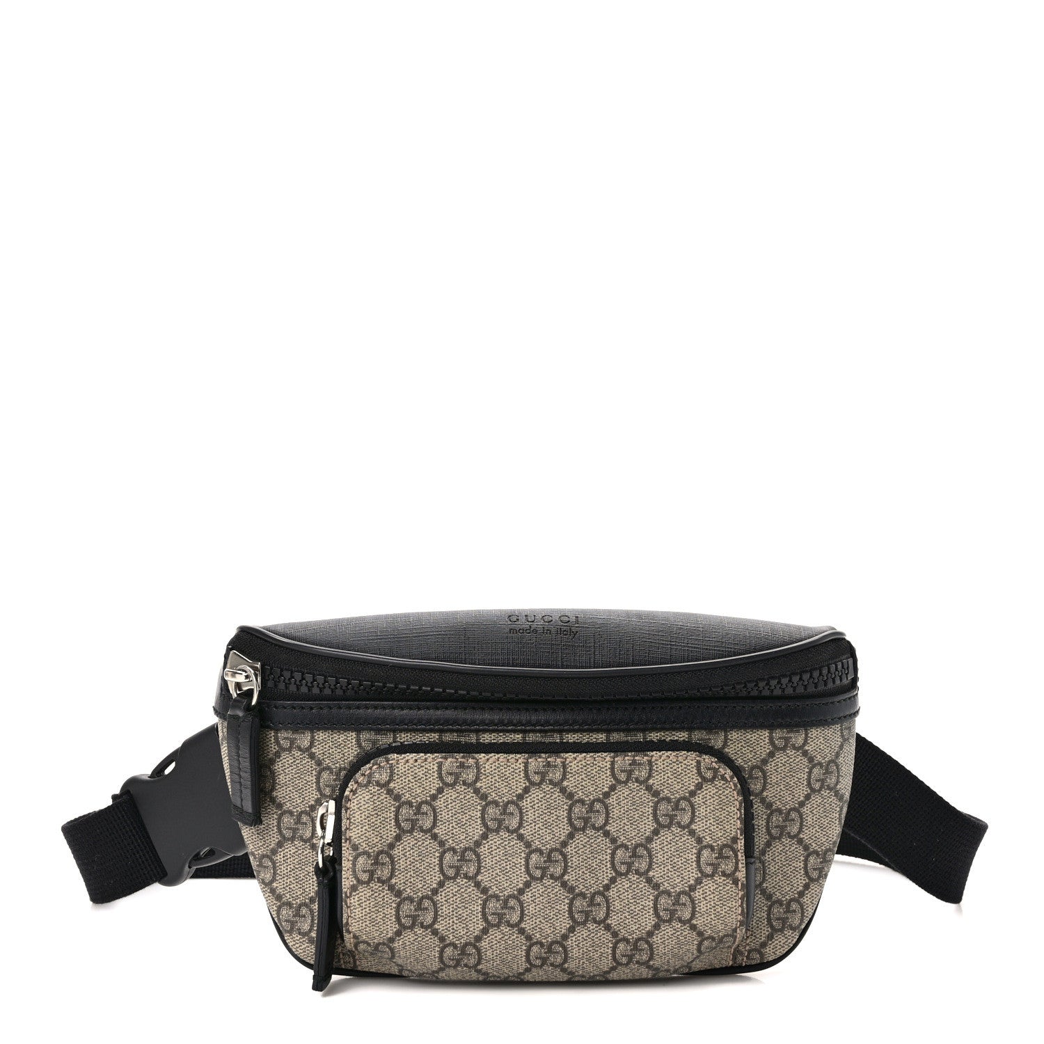 Gucci GG Supreme Monogram Belt Bag Black 1 of 9