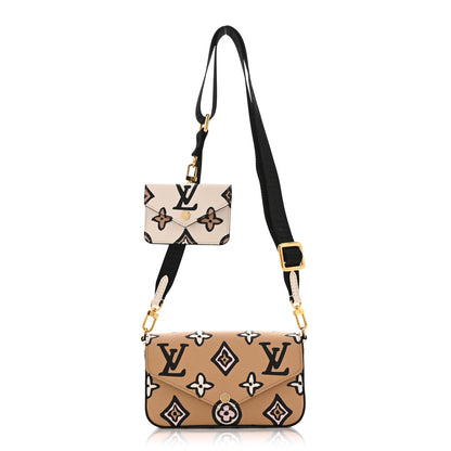 Louis Vuitton Monogram Wild At Heart Felicie Strap & Go Arizona Creme 1 of 9