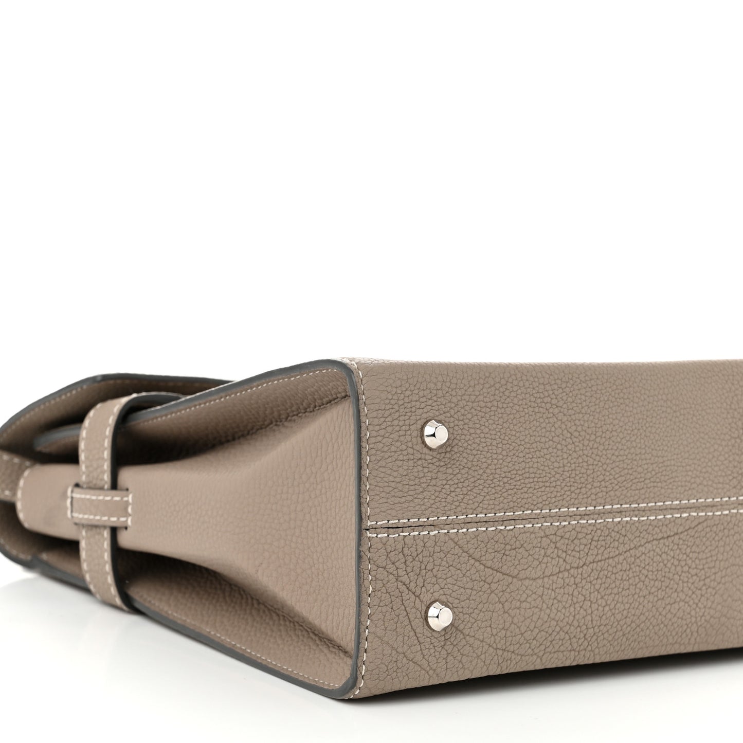 Crispy Calfskin MM Tempete Satchel Tourterelle