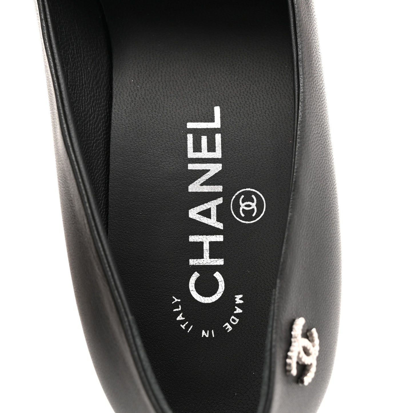 Lambskin CC Pumps 39.5 Black
