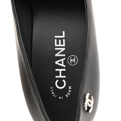 Chanel Lambskin CC Pumps 39.5 Black 8 of 10