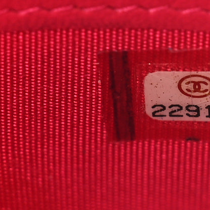 Chanel Lambskin Quilted Small Boy Zipped Pouch Red 7 of 9