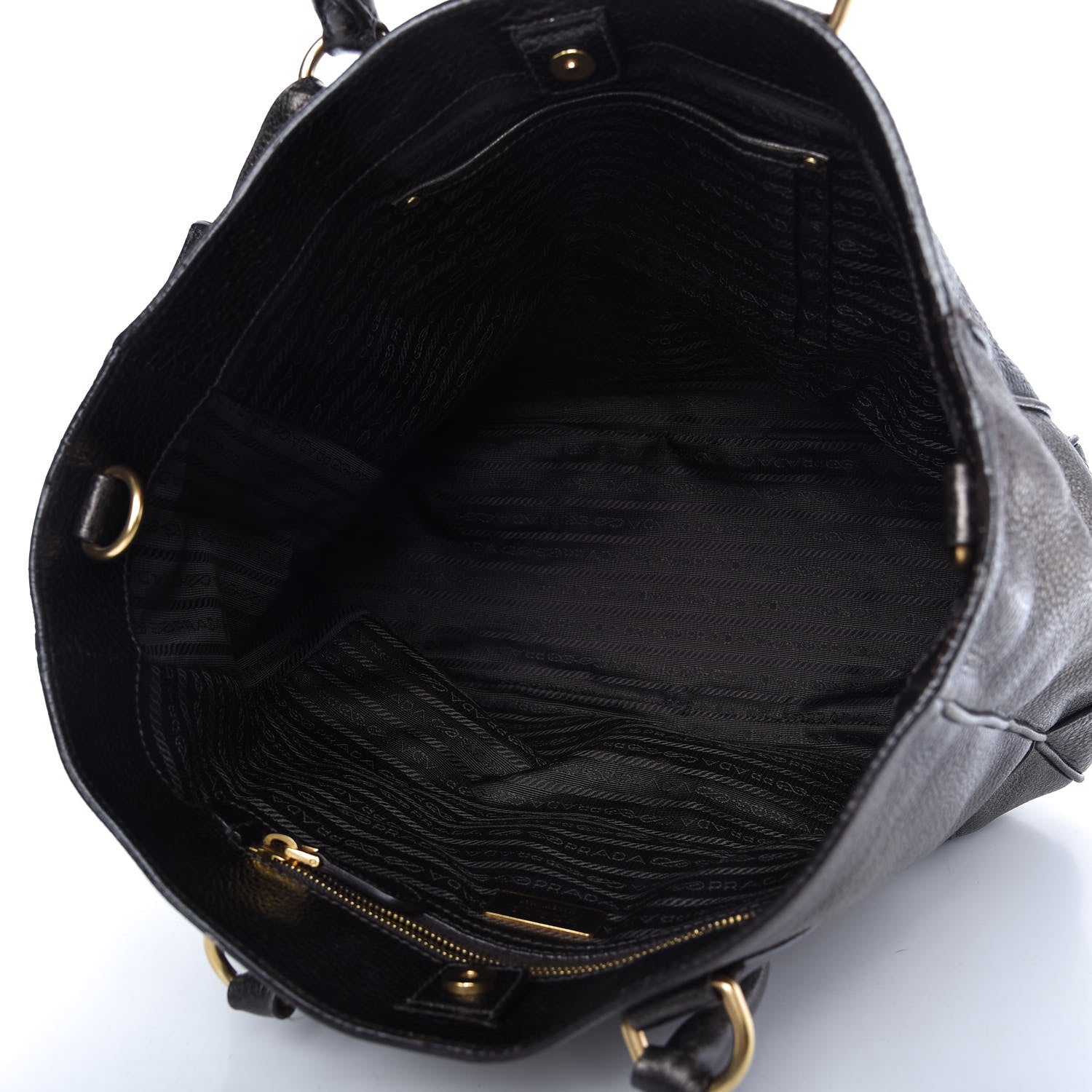 Prada Vitello Daino Tote Piombo 5 of 10
