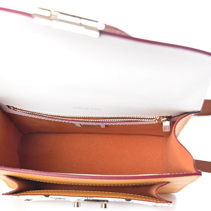 MCM Visetos Small Patricia Satchel Cognac White 5 of 9