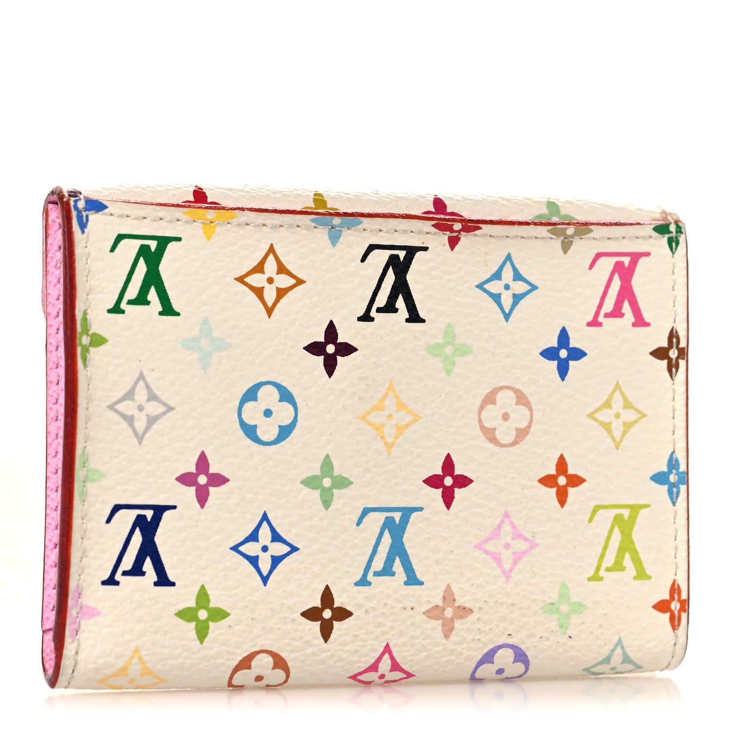 Louis Vuitton Monogram Multicolor Business Card Holder White Litchi 3 of 7