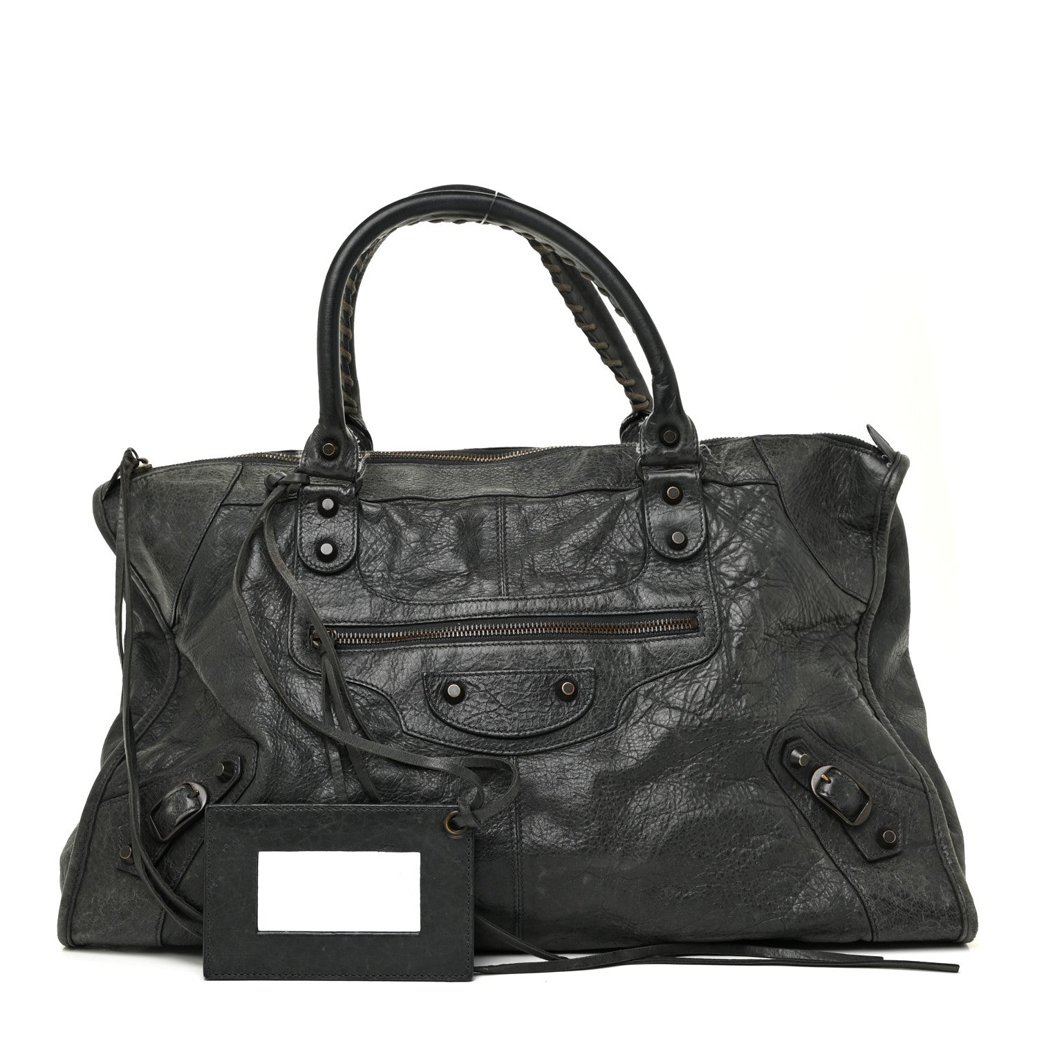 Balenciaga Agneau Classic Hardware Work Anthracite 1 of 25