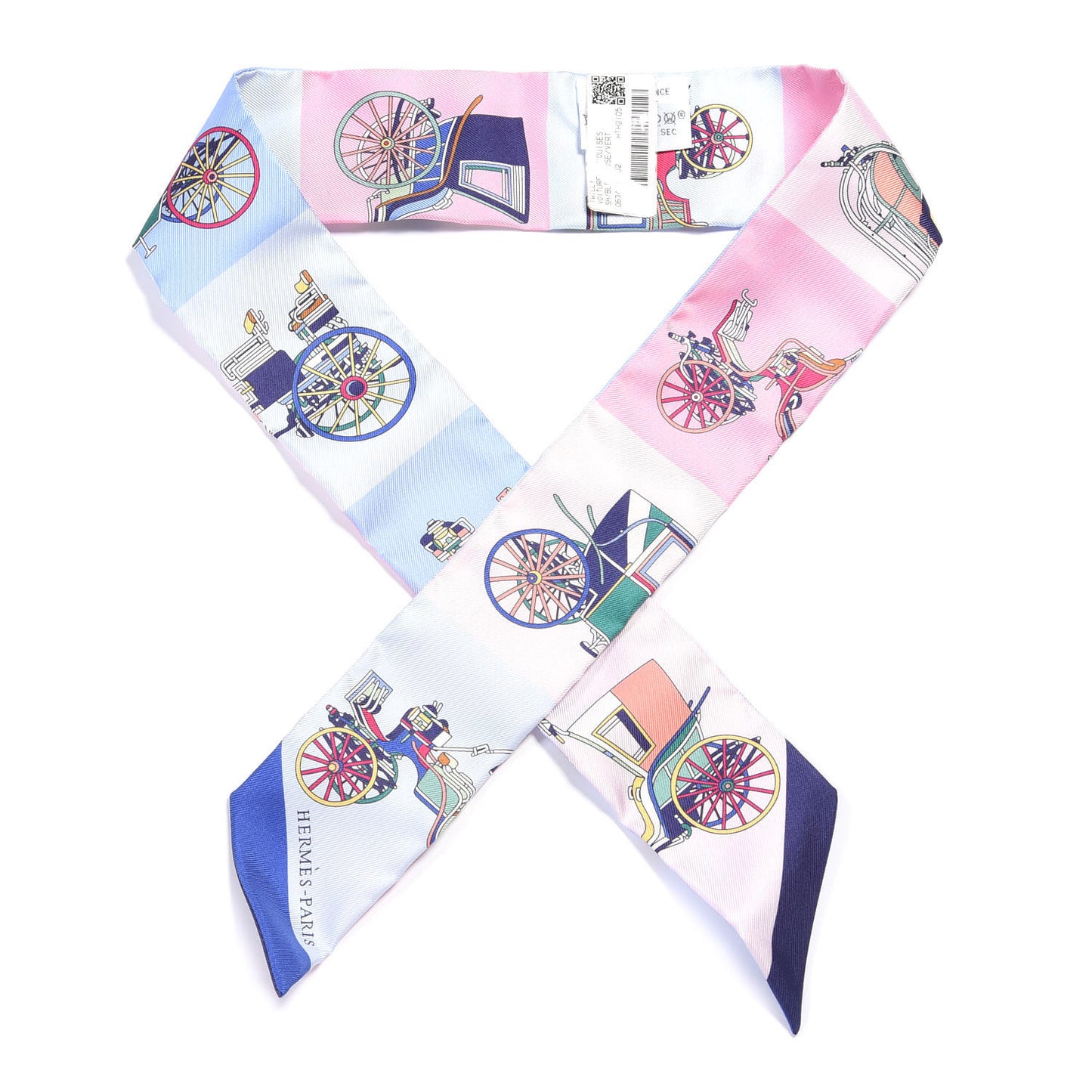 Silk Les Voitures Exquises Twilly Bleu Rose Vert