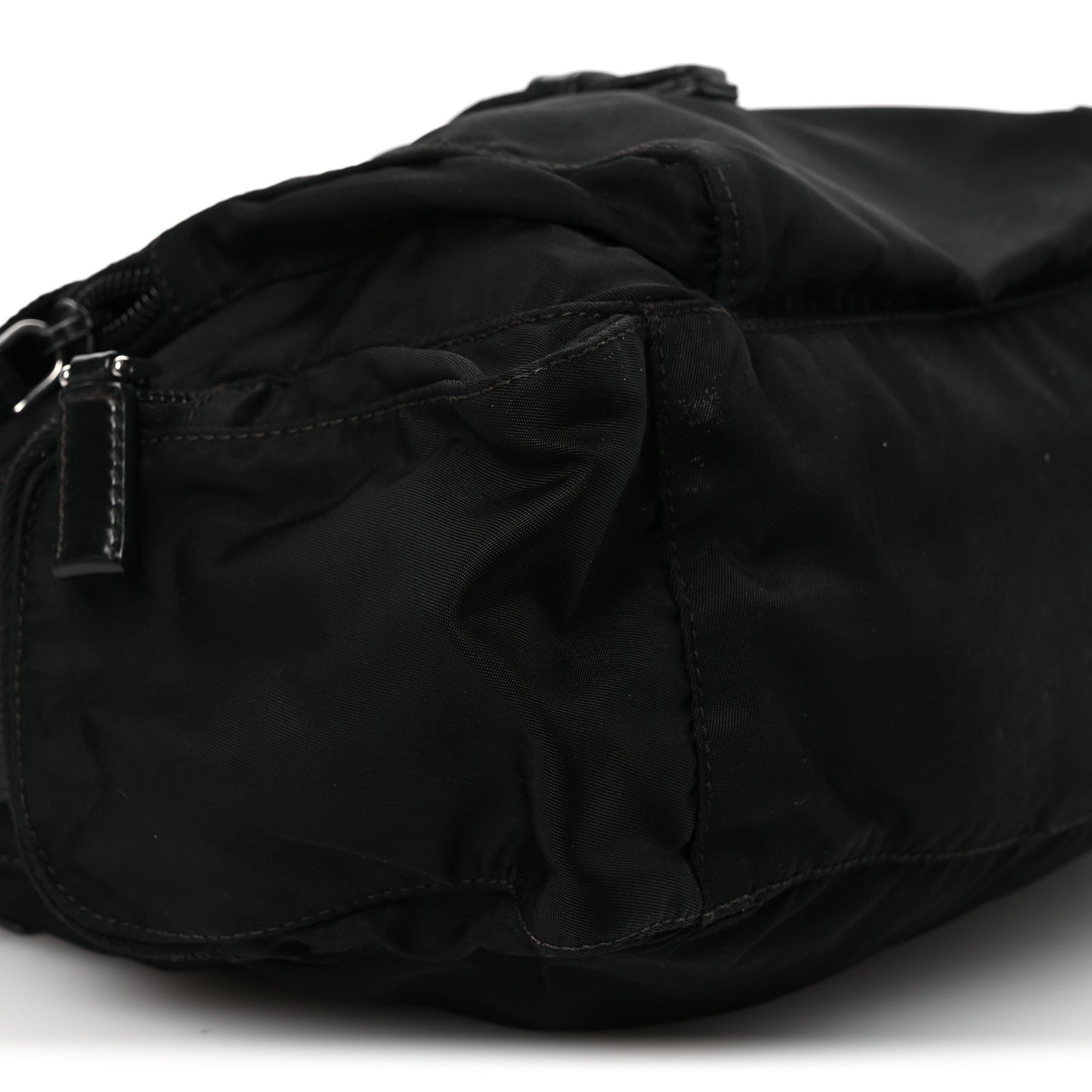 Tessuto Nylon Saffiano Small Vela Messenger Black