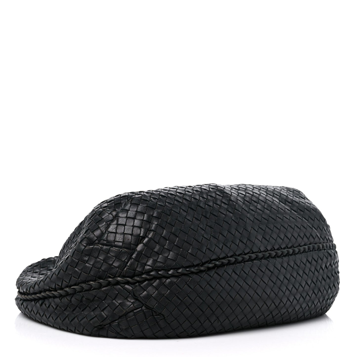 Nappa Intrecciato Large Veneta Hobo Black
