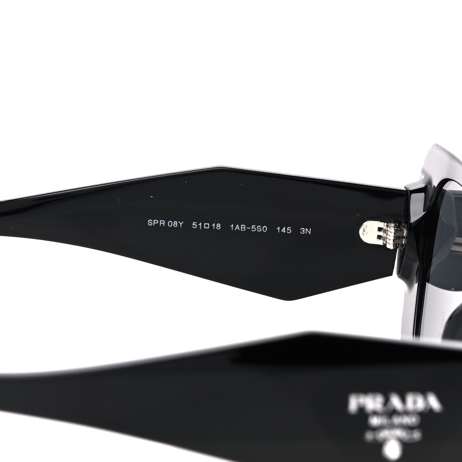 Prada Acetate Symbole Sunglasses SPR 08Y Black 5 of 7