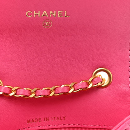 Chanel Lambskin Enamel Quilted Mini Chain Belt Bag Pink 6 of 14