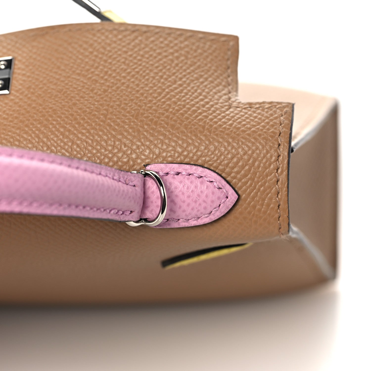 Hermes Epsom Mini Kelly Sellier 20 Chai Mauve Sylvestre Lime 9 of 31